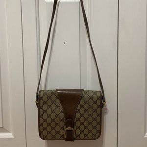 Vintage Gucci PVC Saddle Sling Bag